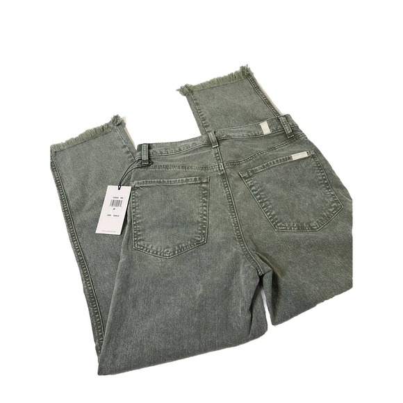 7 For All Mankind High Waist Cropped Straight Jeans. Size 28. NWT. MSRP $208. - Picture 7 of 13